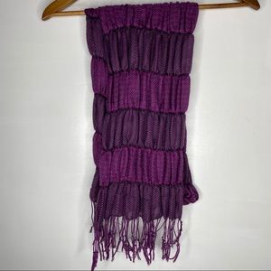 🍋 Purple tones fringed scarf